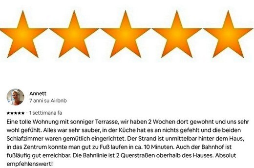 Recensione punteggio airbnb