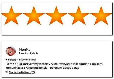 Recensione punteggio airbnb