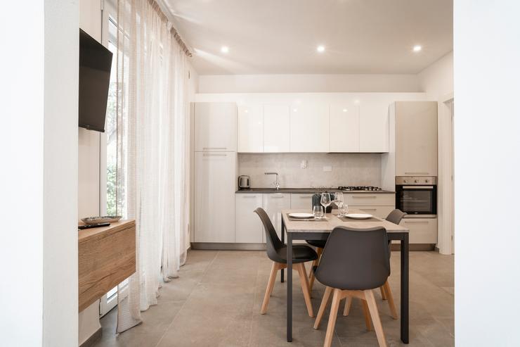 Kitchen and Living Room Apartment Sea Lily Villa Ari San Vincenzo